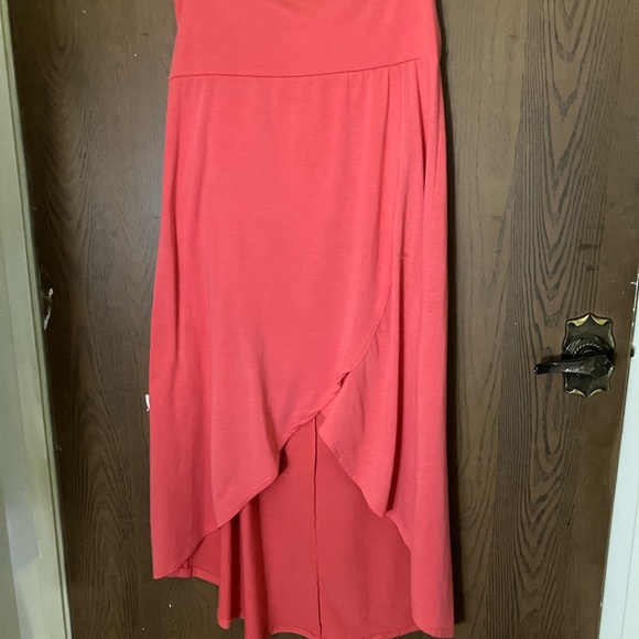 Lily-Rose Hi-low Coral Pink Maxi Skirt - Size XL - Picture 2 of 10